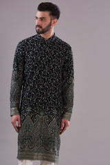 Black- green embrodried kurta - kasbahmen