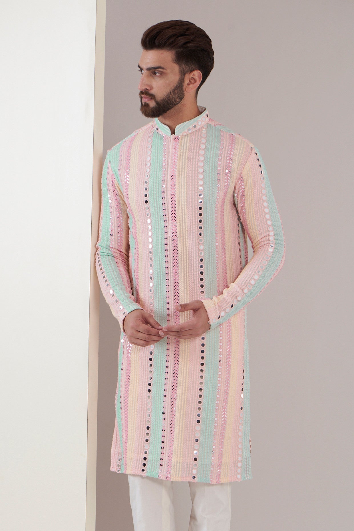 Royal mirror work kurta - kasbahmen